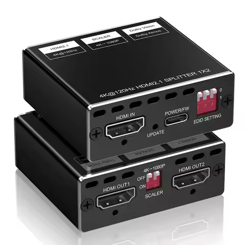 Best 8k@60hz hdmi 2.1 Splitter Arc o EDID Copy Downscale Video Switcher Splitter Box Converter 1 in 