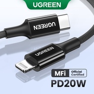 UGREEN USB-C to Lightning Data Cable MFi Certified 480Mbps Data Transfer  Black Suitable for iPhone 