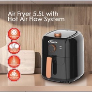 PowerPac PPAF656 Air Fryer with Hot Air Flow System, 5.5L Black Hot air flow system for frying  with