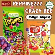 Roshen Peppinezz Sour Candy Gula Gula Viral Gula Gula Masam Coklat Masam Crazy Bee Jelly Candy Gummy