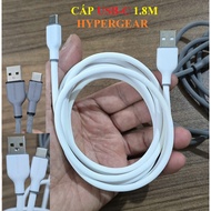 Genuine HYPERGEAR 1.8M USB-C Fast Charging Cable, Made in USA, Super Durable
