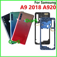 Back Cover Housing For Samsung A9 2018 A920 SM-A920 LCD Middle Frame Battery Back Cover Door Case