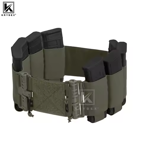 KRYDEX Tactical Elastic Cummerbund Quick Release Mounting Strap with 8 Magazine Pouches for FCPC LBT