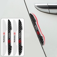Carbon Fibre Car Door Edge Anti-scratch Protector Strip Car Accessories for Toyota Yaris Hilux Corolla Prius Emblem Rav4 Prado