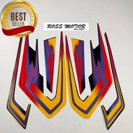 Striping sticker polet motorcycle yamaha rx s rxs speial 1997 97 special black yellow