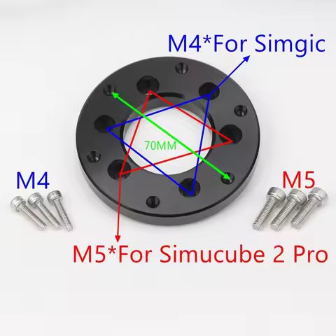 Racing Game Steering Wheel Adapter Plate 70mm Racing PCD game Modification For SIMAGIC/ SC2P Simucub