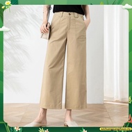Eyouth High-Waisted Wide-Leg Twill Pants – 1086