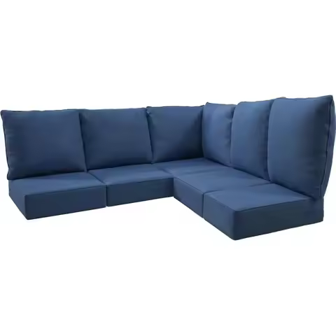 24x24x6 Outdoor Cushions, 5-Seat Sectional Sofa Set, 11-Piece Water-Repellent Patio Cushion Set, Rat