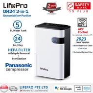 【Ready Stock and Ship in 0-1 Day】LifePro DH24 24L/D Dehumidifier with Compressor/ 3-pin SG Plug/ English Panel/ 2-year SG Warranty