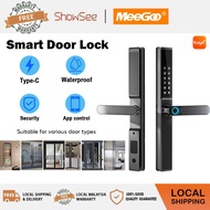 MeeGoo Tuya WiFi Alloy Electronic Door Lock 3585 Mortise Home Security Fingerprint Password Lock