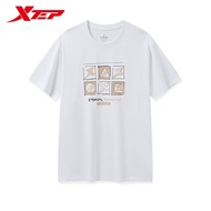 Xtep Unisex Short Sleeves New Couple Loose Casual Cotton Sports Short-sleeved 876227010155
