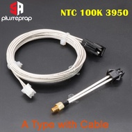 M3 Stud Screw-In Thermistor 100K NTC 3950 untuk Extruder Pencetak 3D Hotend V6 V5 MK8 CR10 M3 Thread