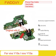 Original USB Charging Board For vivo Y15s / vivo Y15a Dock Connector Charger Port Plug Flex Cable Re