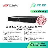 [Authentic] Hikvision 32ch 1.5U K Series AcuSense 4K NVR DS-7732NXI-K4 + HDD For CCTV IP Camera APP 