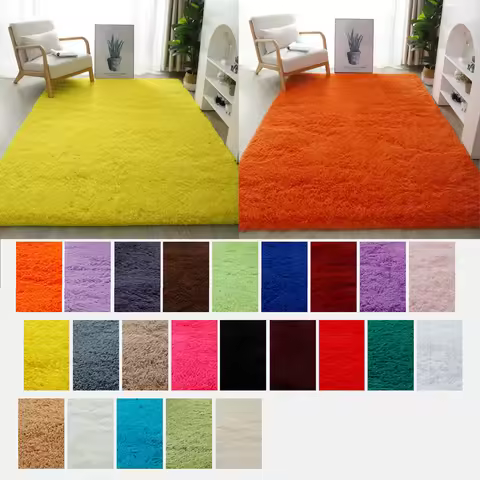 RULDGEE Shaggy Silk Wool Livingroom Sofa Coffee Table Carpet Bedroom Bed Blanket Full of Tatami Mats