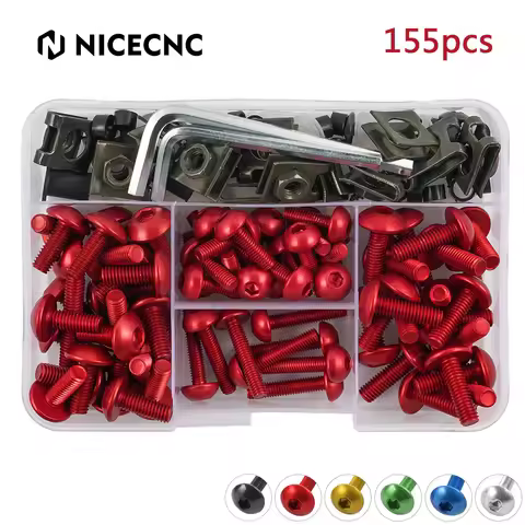155PCS Universal Motorcycle Bodywork Fairing Bolts for Honda CBR600F F2 F3 F4 F4i CBR600RR CBR900RR 