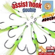 【Assist hook】Double assist hook/mata kail Micro jig slow jig fast jig/jig hook/fishing hook