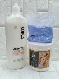 1 set Eca's hair bleaching powder 500g with korcs oxodizing cream 1000mL