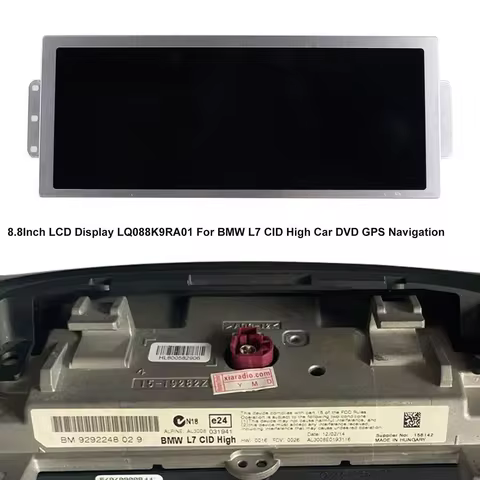 8.8" LCD Display Screen with Glass Panel LQ088K9RA01 for BMW 2, 3, 4-Series L7 CID High F30 F31 F32 
