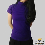Áo thun nữ cổ lọ KING Áo thun cổ cao tay ngắn, thun cotton cao cấp T16