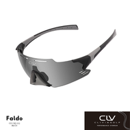 Clivia Golf - Faldo 高性能偏光運動太陽眼鏡 | 跑步 | 單車 | 高爾夫 [黑/灰] [D21-5]