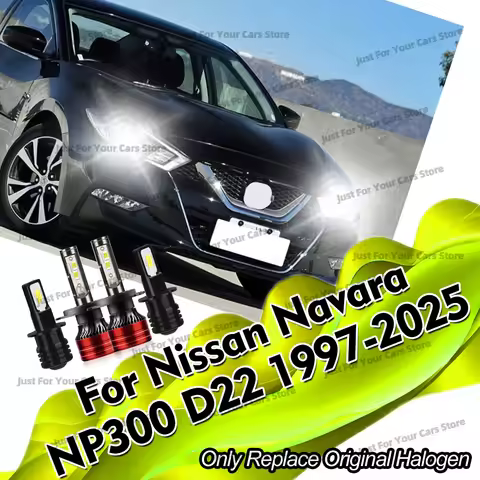 2/4x Hi/Lo Led Headlights 6000K Car Fog Lamps For Nissan Navara NP300 D22 1997-2025 2004 2005 2006 2