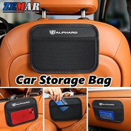 Toyota Alphard Car Mesh Storage Bag Adhesive Storage Bag Car Seat Back Storage Box Car Interior Acce