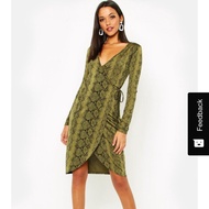 Boohoo auth diagonal dress