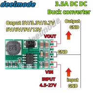 SM 3.5A DC-DC Converter Module Buck Step-Down Voltage Regulator Board 4.5V-27V to 3V 3.3V 3.7V 5V 6V