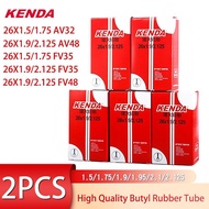 {:“》 -- ยางในจักรยาน KENDA 2ชิ้นกล้อง26นิ้ว26*1.5 1.75 1.95 2.1 2.125 Schrader Presta Valve 26Er MTB