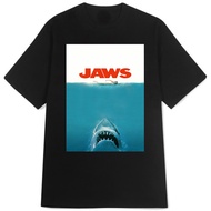 Jaws Tshirt 100% Cotton Black Material | Short Sleeves & Long Sleeves | Shortsleeve & Longsleeve T-S