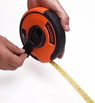 Edward Tools Pro Long Measuring Steel Tape - 165 Feet / 50 Meters - Pro Grade Nickel Plated Blade wi