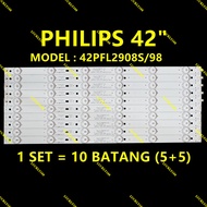NEW 10PCS/SET 42PFL2908S/98 PHILIPS 42" LED TV BACKLIGHT 42PFL2908 (READY STOCK )