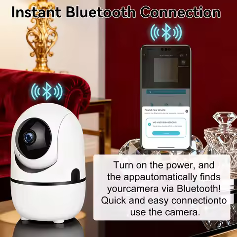 2.4G 8MP Cameras Wifi Video Surveillance IP Indoor Security Protection Monitor 5.0X Zoom Home Wirele