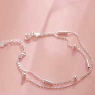 S925 Women's Bracelet with 2 Curved Letters Bao Tran Jewelry BTJ051