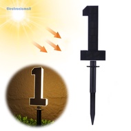 [Ready Stock] 17cm LED Backlit Light IP44 Waterproof Solar Powered Address Number