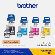 BROTHER ORIGINAL INK BTD100 BLACK/ CYAN/MAGENTA/YELLOW for DCP-230/T730DW/T430W/T530DW/T830DW/T930DW