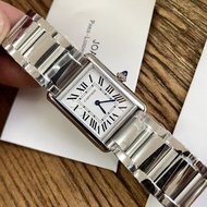 💜CARTIER 卡地亞 坦克系列 Tank坦克系列 石英機芯 30米防水 女款手錶 33.7*25.5mm