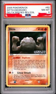 Pokemon card game 小拳石 PSA8 2005 062 delta species ditto 百變怪