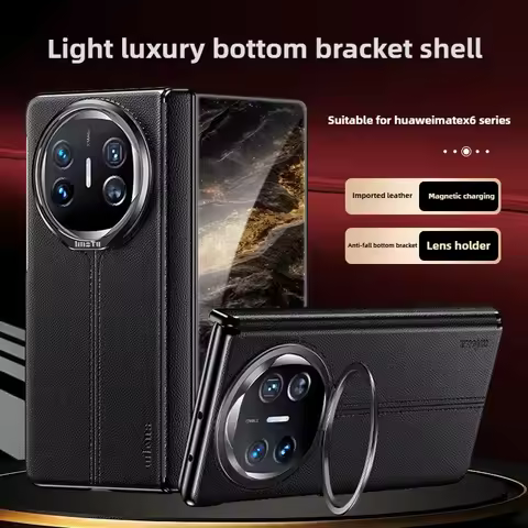 Genuine leather for Huawei Mate X6 Case New magnetic bracket protective case for Mate X6 X5 X3 class