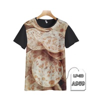 Unique Cute T-Shirt with Tempeh Chips Motif for Men with 3D Printing LP3D-A959