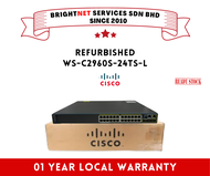 Refurbished Cisco WS-C2960S-24TS-L Switch 24 x 10/100/1000 Ports - Gigabit Ethernet Switch - 4 x SFP