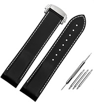 20mm 22mm Curved interface Rubber Silicone Watch Bands For Omega Seamaster 300 speedmaster Strap Watchbands