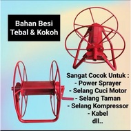 Sprayer hose reel, hose, sturdy iron cable