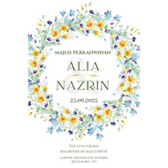 Kad Kahwin Digital Readymade | Digital Wedding Card | Wedding E-Card By @TheJayWedCard | WILDFLOWERS