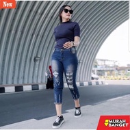 JENNER Women's Long Denim Jeans 7/9 Women's RIPPED / Women's RIPPED Jeans 7/9