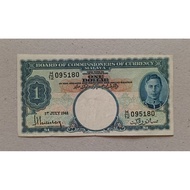 Malaya Vintage 1 Dollar Old Banknote King George Straits Settlements For Collection Only.Condition A