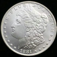 *** 1881 cc American Morgan Silver Coin 38mm/7/* 1HBi8