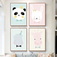 Background Wall Restaurant Room Cartoon Paintings Children Wholesale Bedroom Triptych Sofa Decoratio