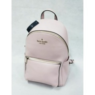 Ready ks leila medium dome backpack. Pebbled leather. Rose smoke.